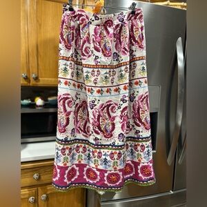 Caroline Costas linen maxi skirt